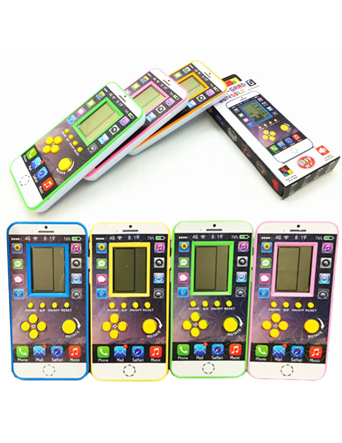 WOOPIE Elektroniczna Gra Mini Tetris Kieszonkowa Wersja