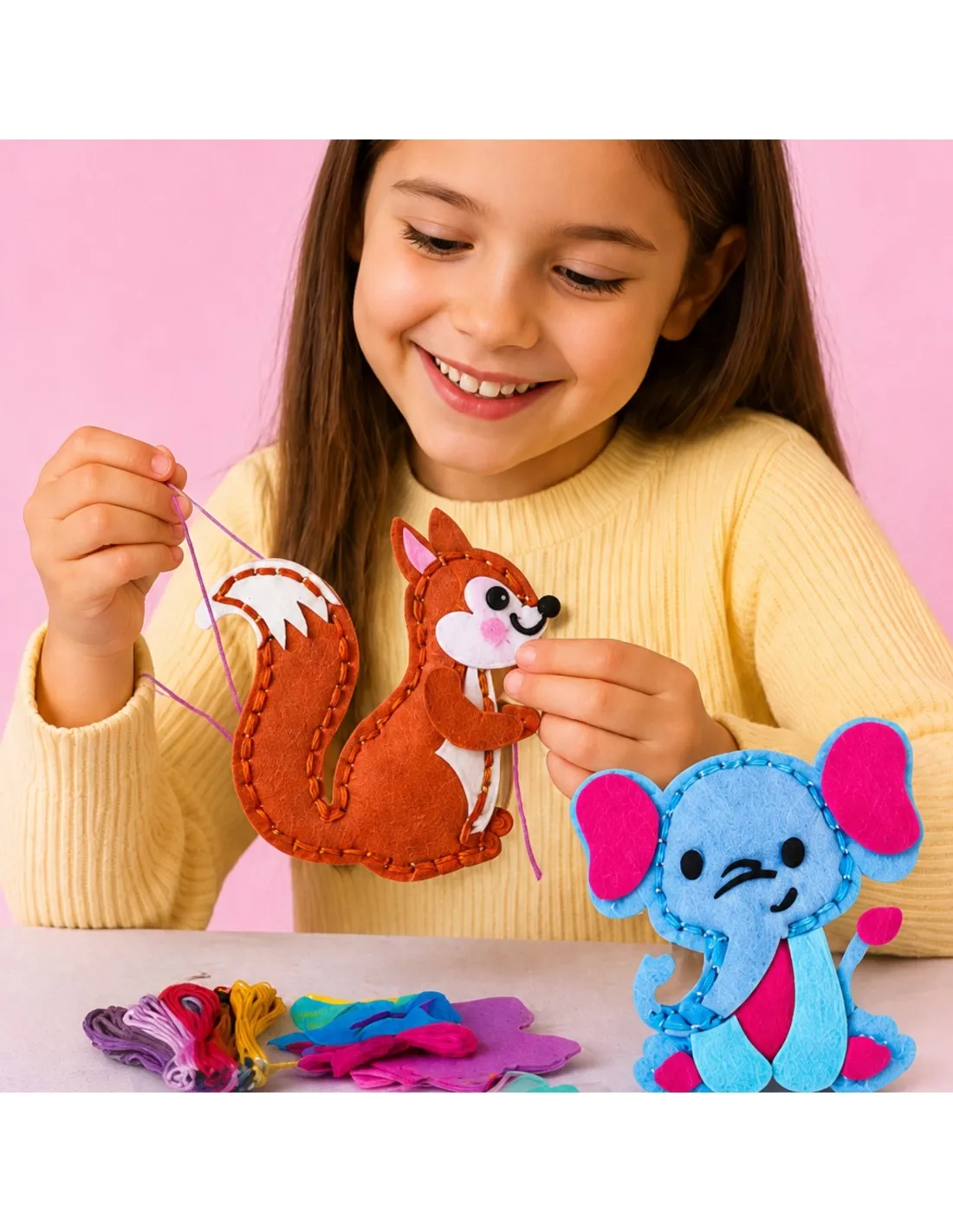 WOOPIE Zestaw do Szycia dla Dzieci Woopie Breloczki DIY Filc