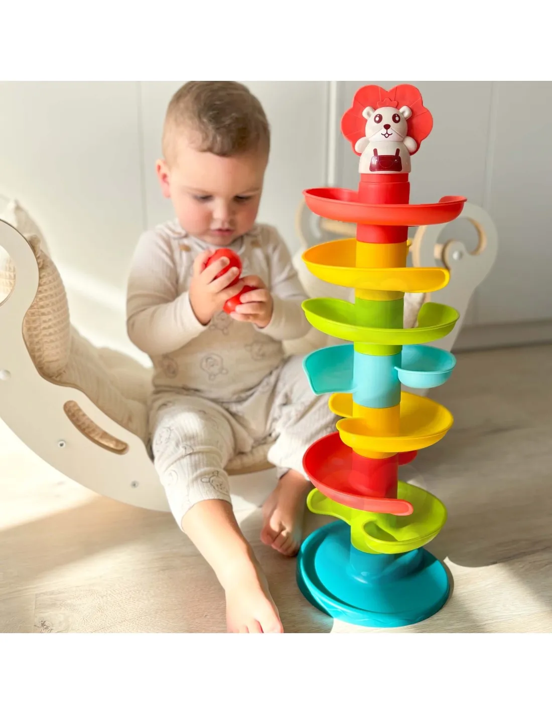 WOOPIE BABY Kulodrom Tor Kulkowy Zestaw Spirala + 6 Kulek