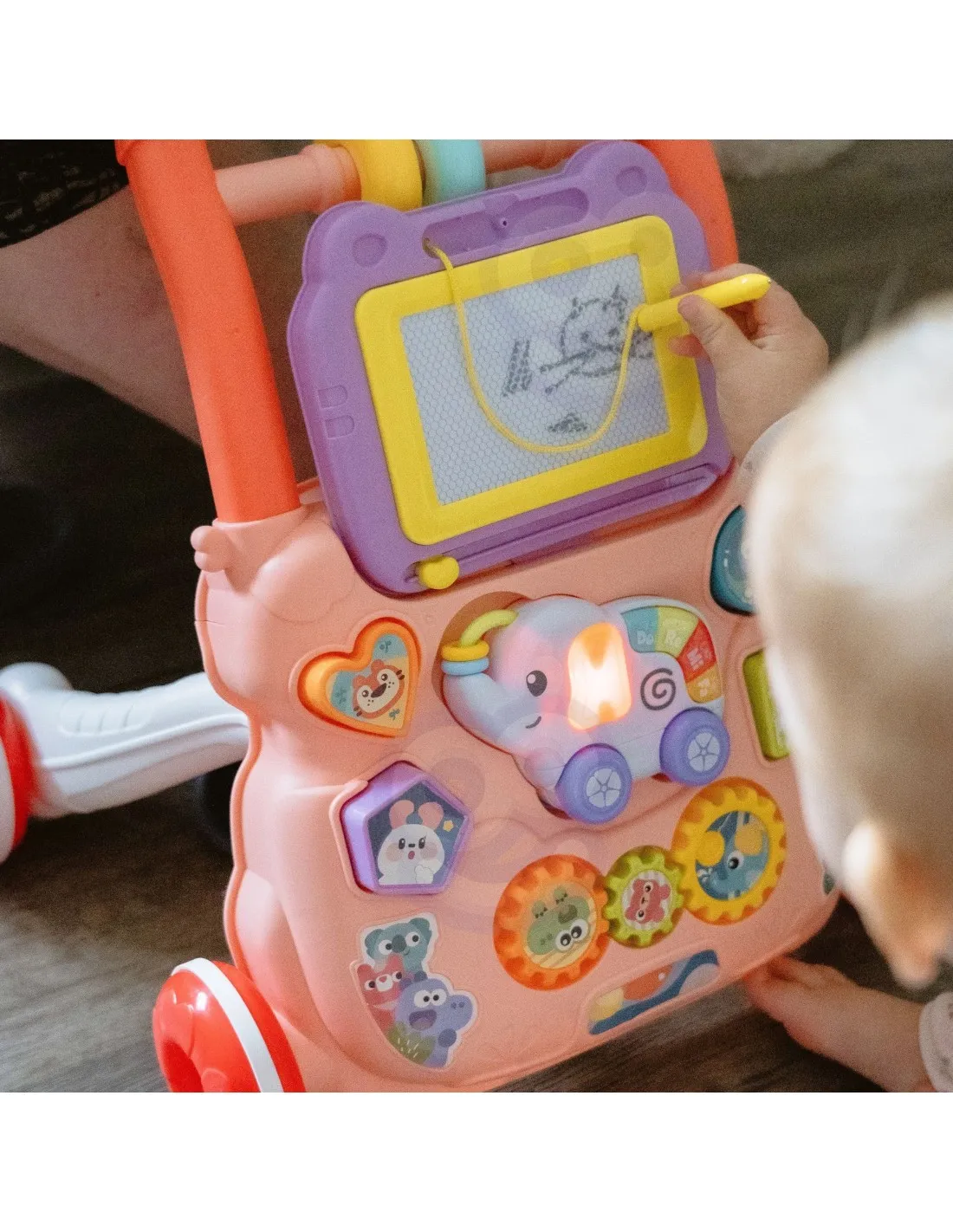 WOOPIE BABY Interaktywny Chodzik Pchacz Muzyczny + Znikopis